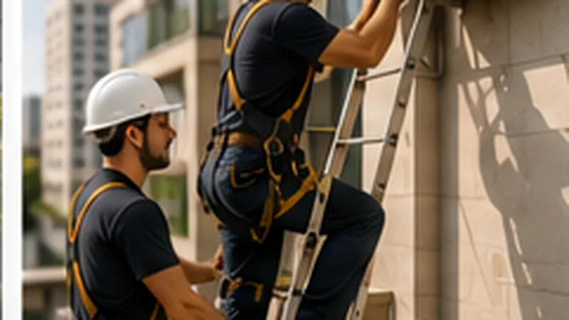 Proveedores realizando tareas de mantenimiento en un consorcio